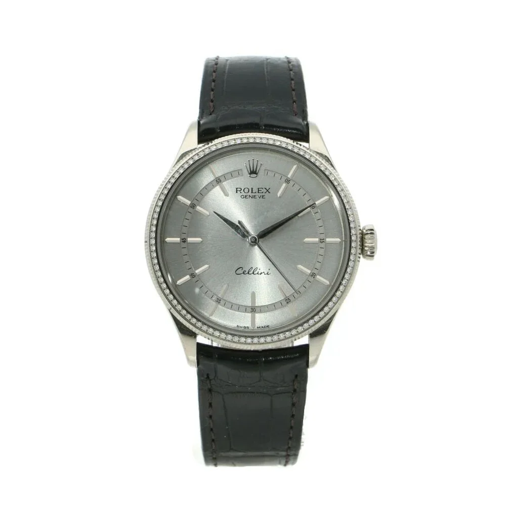 Rolex Cellini Time White gold Silver dial